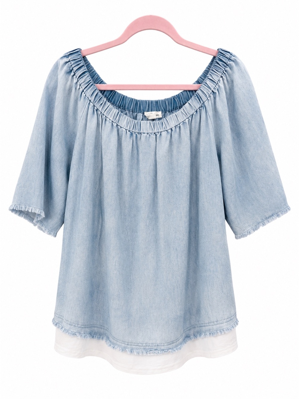 Tribal Jeans Women's Light Blue Tunic Top